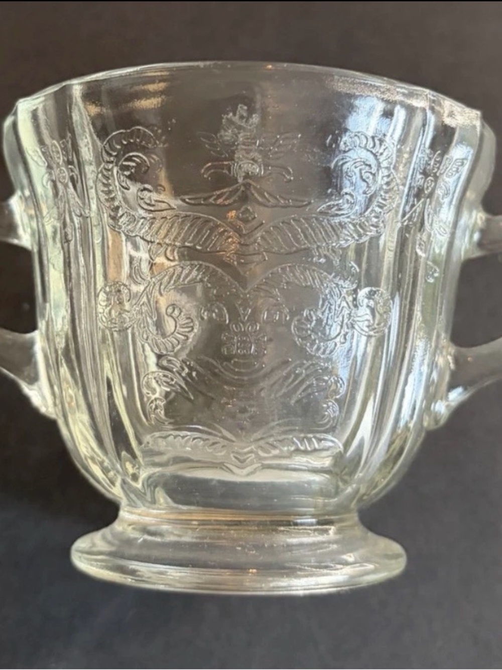 Federal Glass Patrician Clear Open Sugar Bowl Depression Glass - Picture 4 of 4